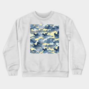 SOFT YELLOW CAMOUFLAGE DESIGN, IPHONE CASE AND MORE Crewneck Sweatshirt